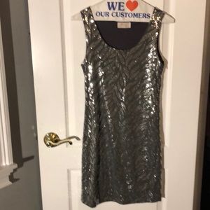 Silver cocktail dress